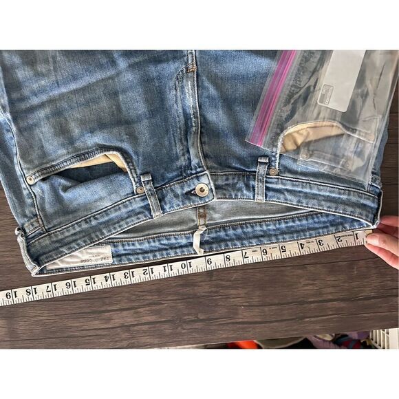 Rag & Bone Distressed Low Rise Ankle Slim Fit Boyfriend Jeans Blue Denim Size 31 - Picture 11 of 15